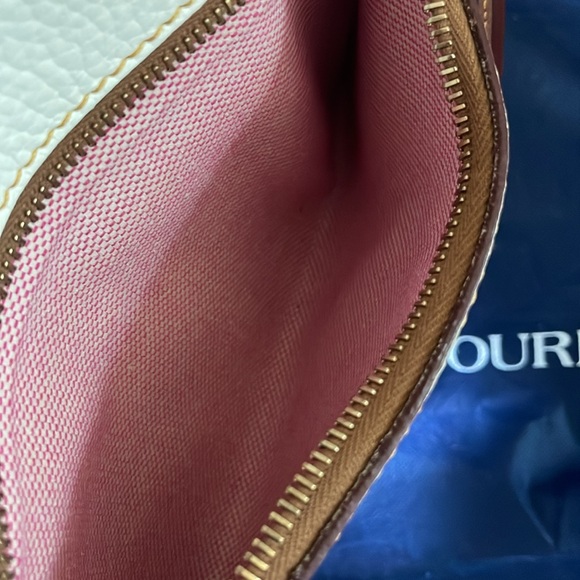 DOONEY & BOURKE White and Tan Pebble Grained Leather Large Tote - Picture 9 of 9